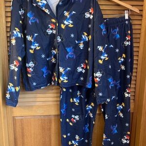 Disney Mens Pajamas - Blue Mickey and Donald Print